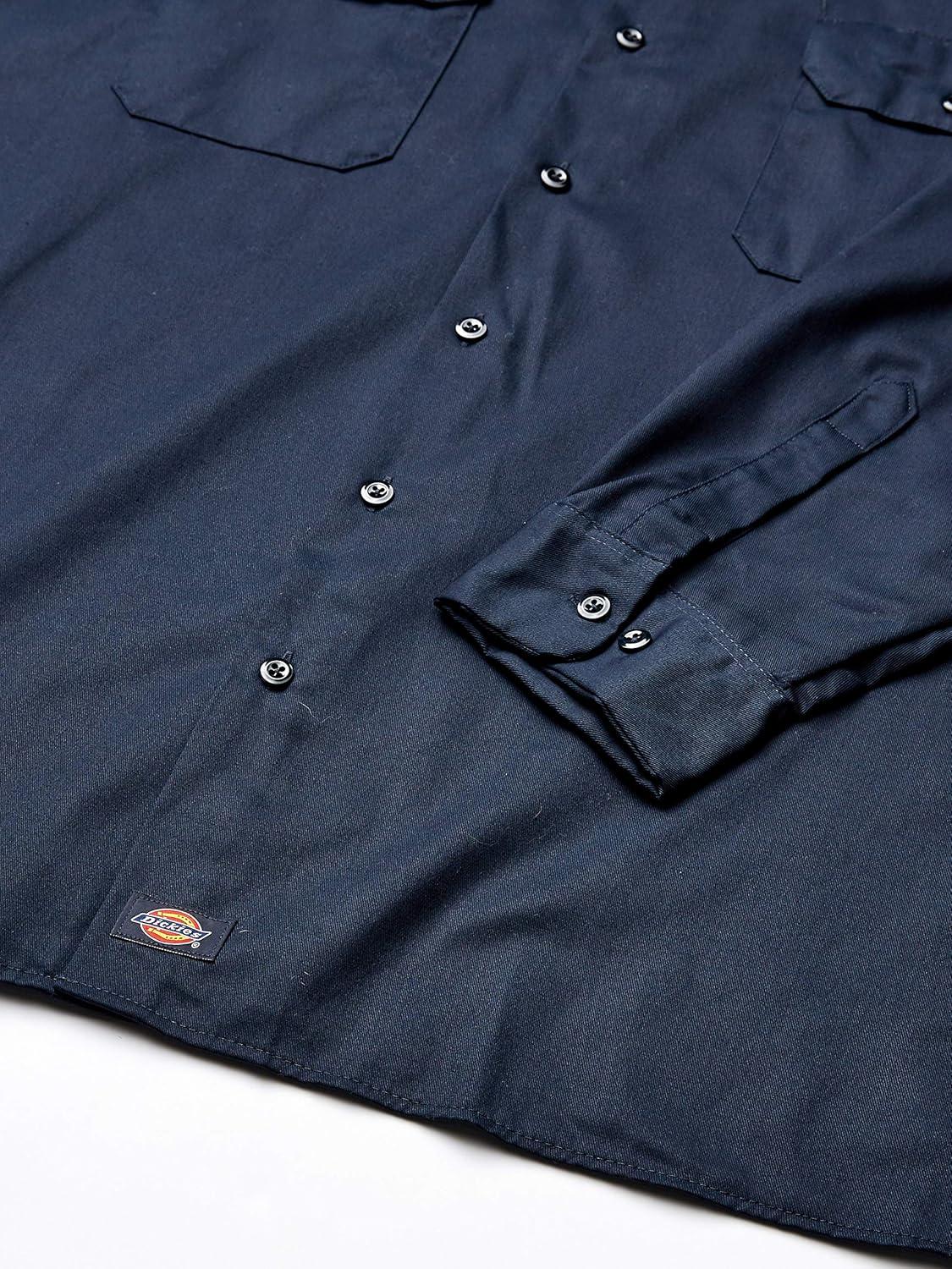 image:imageDickies Mens Long Sleeve Flex Twill Work ShirtDark Navy