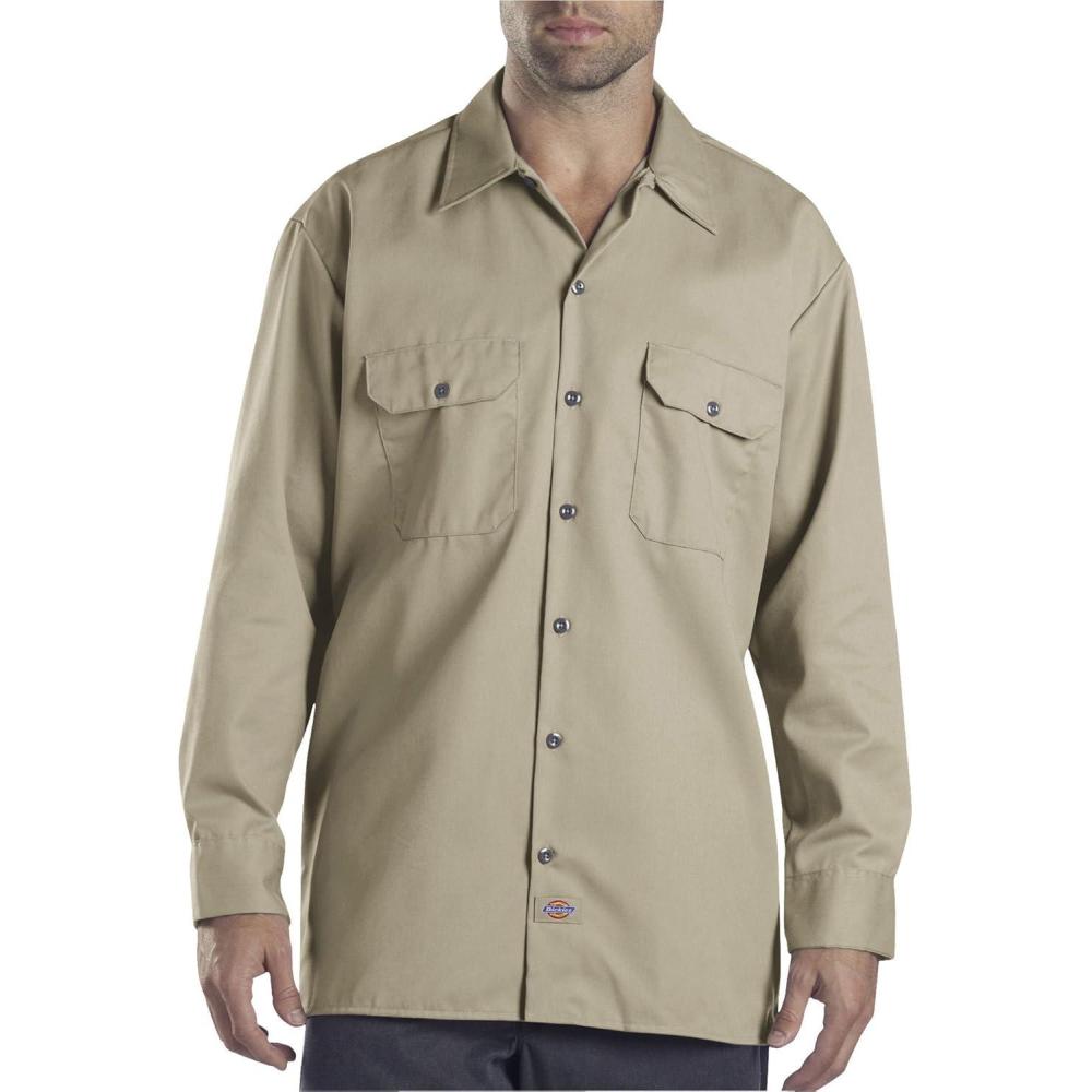 image:imageDickies Mens Long Sleeve Flex Twill Work ShirtDesert Sand