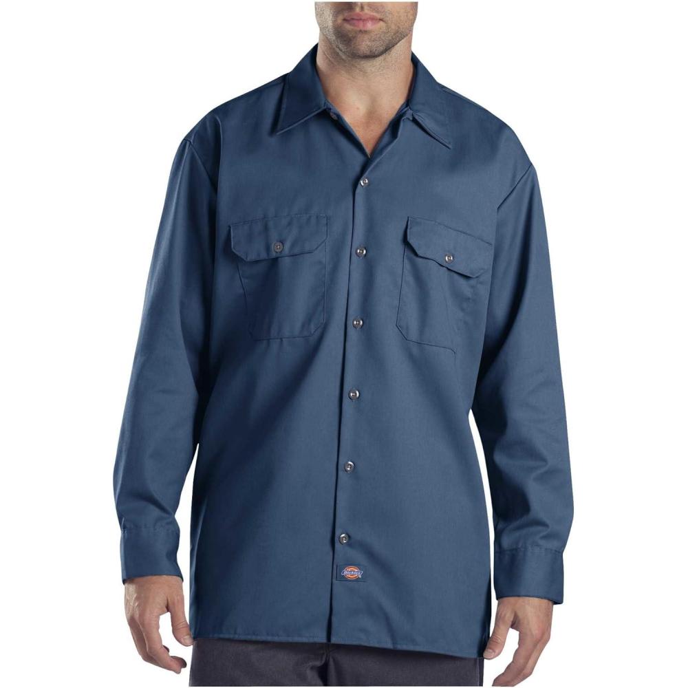 image:imageDickies Mens Long Sleeve Flex Twill Work ShirtNavy
