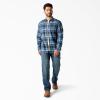 Dickies Mens L/S Flex Flannel Shirt(Blue)