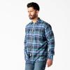 Dickies Mens L/S Flex Flannel Shirt(Dark Denim)
