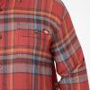 Dickies Mens L/S Flex Flannel Shirt(Red)