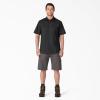 Dickies Mens Short Sleeve Ripstop Work Shirt(Rinsed Black)