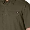 Dickies Mens Short Sleeve Ripstop Work Shirt(Rinsed Military Green)