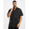 Dickies Men’s Short-Sleeve Two-Tone Work Shirt(Black/Charcoal V1)