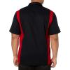 Dickies Men’s Short-Sleeve Two-Tone Work Shirt(Black/English Red V1)