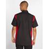 Dickies Men’s Short-Sleeve Two-Tone Work Shirt(Black/English Red V1)