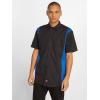 Dickies Men’s Short-Sleeve Two-Tone Work Shirt(Black/Royal Blue V1)