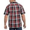 Dickies Mens Yarn Dyed Short Sleeve Camp Shirt(Silver/Blue/Whi)