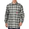 Dickies Men’s Big Flame-Resistant Long Sleeve Plaid Shirt Big(White/Grape Leaf Plaid)