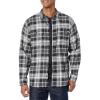 Dickies Mens L/S Flex Flannel Shirt(Black/Charcoal/White Multi Windowpane)