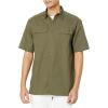 Dickies Mens Short Sleeve Ripstop Work Shirt(Rinsed Military Green)
