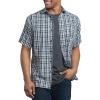 Dickies Men’s Yarn Dyed Plaid Short Sleeve Shirt(Dark Denim Check)