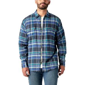 Dickies Mens L/S Flex Flannel Shirt(Blue)