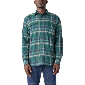 Dickies Mens L/S Flex Flannel Shirt(Green)