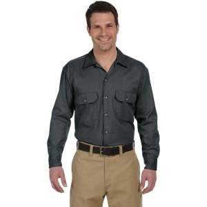 Dickies Mens Long Sleeve Flex Twill Work Shirt(Charcoal)