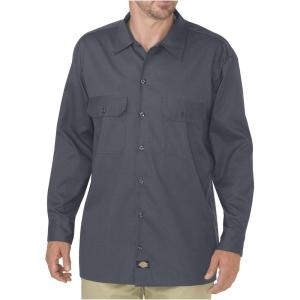 Dickies Mens Long Sleeve Flex Twill Work Shirt(Charcoal V1)