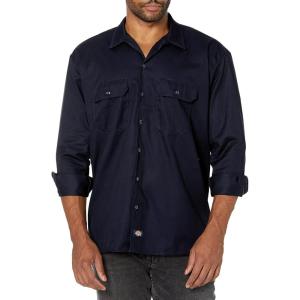 Dickies Mens Long Sleeve Flex Twill Work Shirt(Dark Navy.)