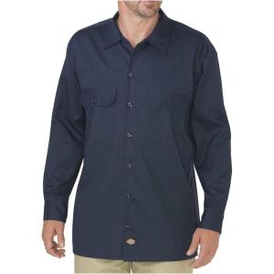 Dickies Mens Long Sleeve Flex Twill Work Shirt(Dark Navy V1)