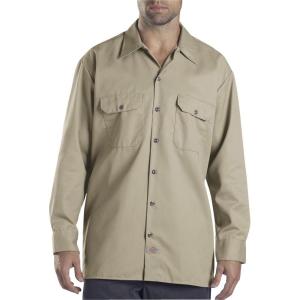 Dickies Mens Long Sleeve Flex Twill Work Shirt(Desert Sand.)