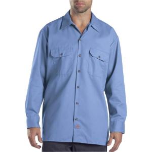 Dickies Mens Long Sleeve Flex Twill Work Shirt(Gulf Blue)
