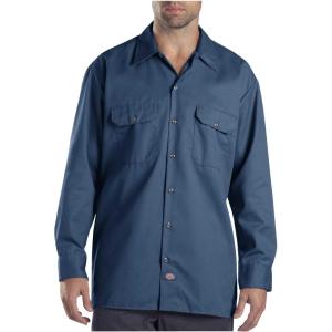 Dickies Mens Long Sleeve Flex Twill Work Shirt(Navy)