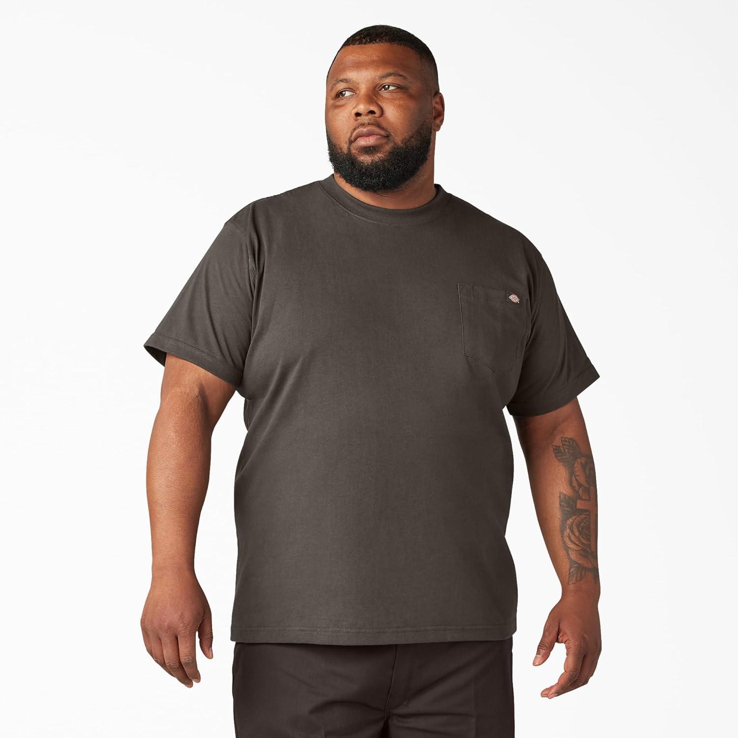 image:imageDickies Mens Big amp Tall Heavyweight Crew Neck Short Sleeve Tee BigTallBlack Olive
