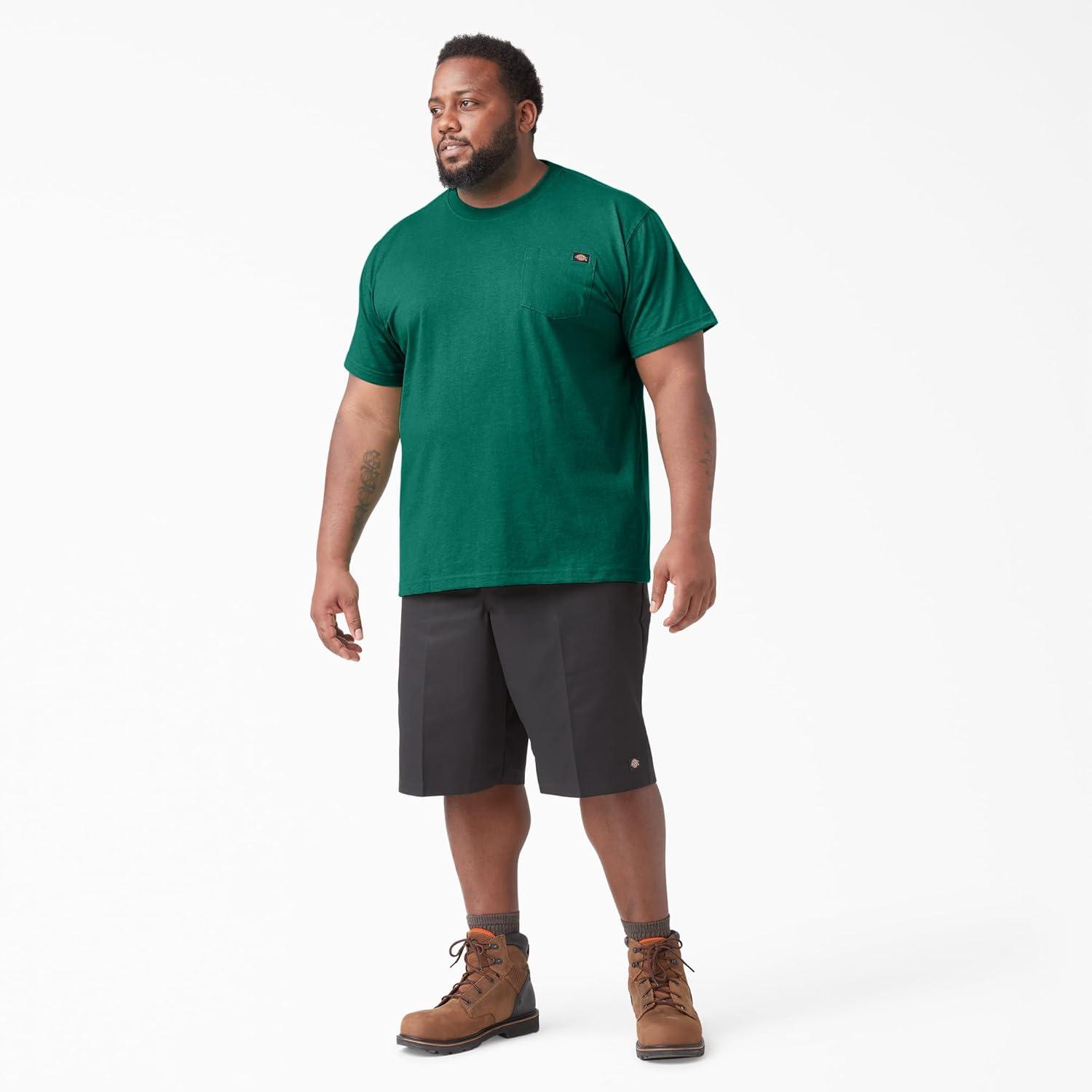 image:imageDickies Mens Big amp Tall Heavyweight Crew Neck Short Sleeve Tee BigTallGreen Heather