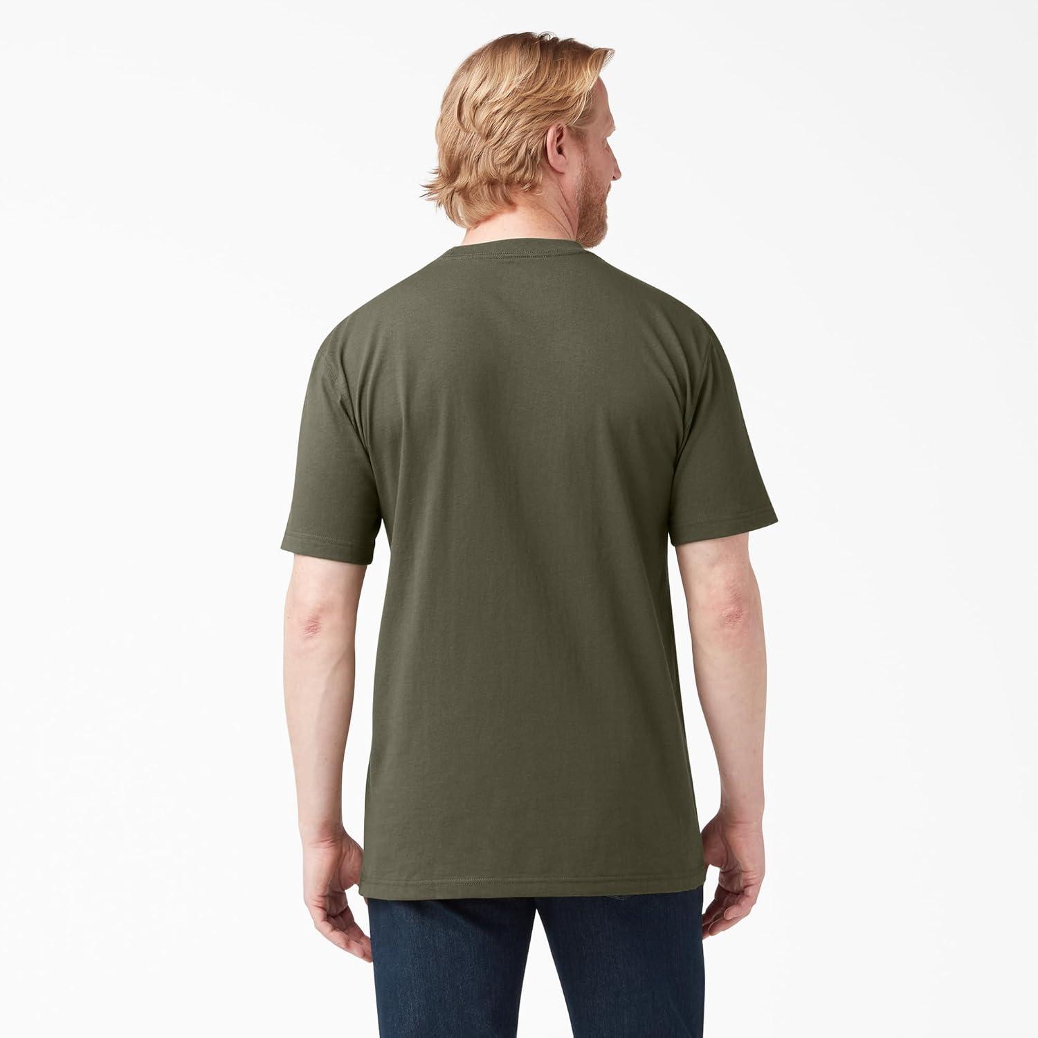 image:imageDickies Mens Big amp Tall Heavyweight Crew Neck Short Sleeve Tee BigTallMilitary Green