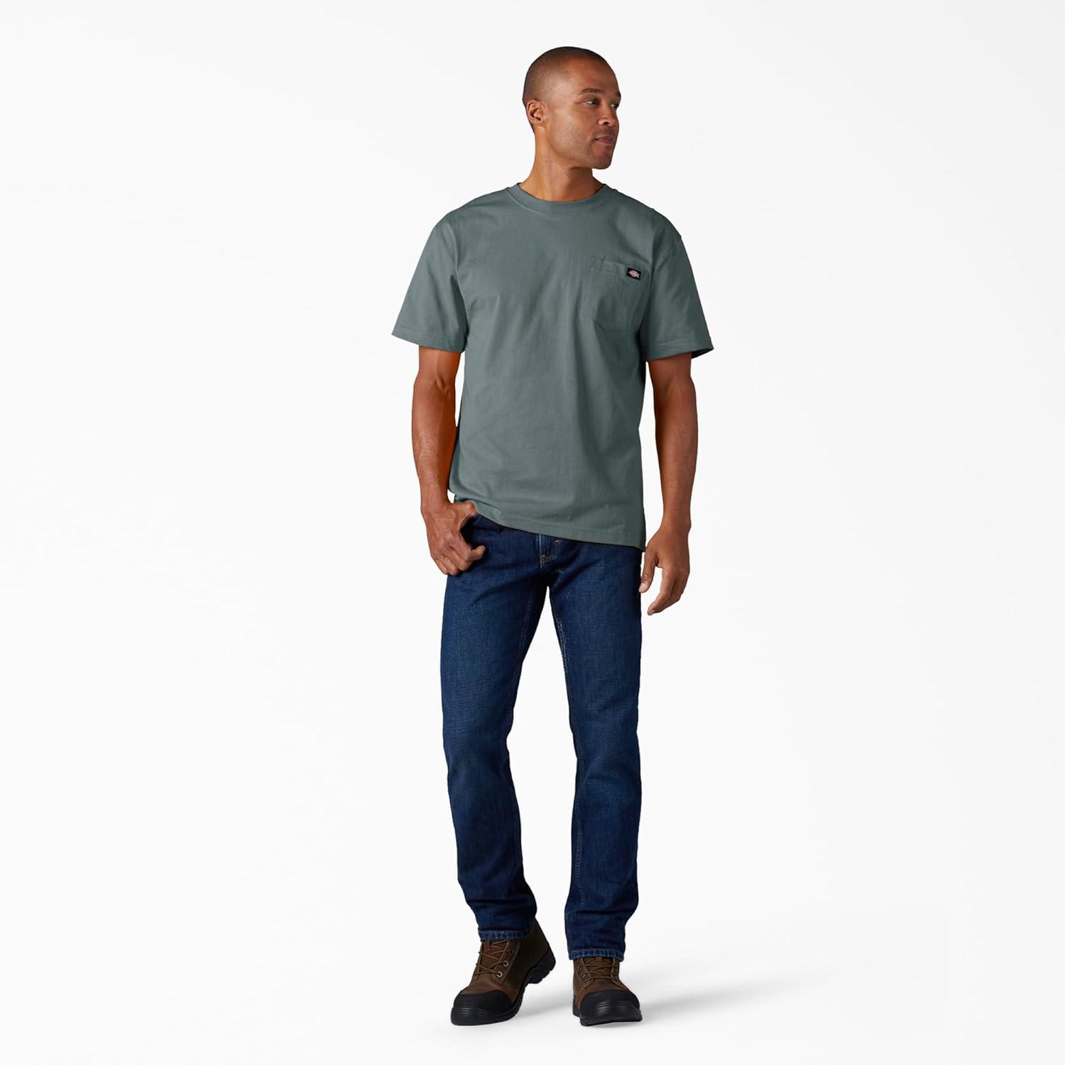 image:imageDickies Mens Big amp Tall Heavyweight Crew Neck Short Sleeve Tee BigTallSmoke Blue