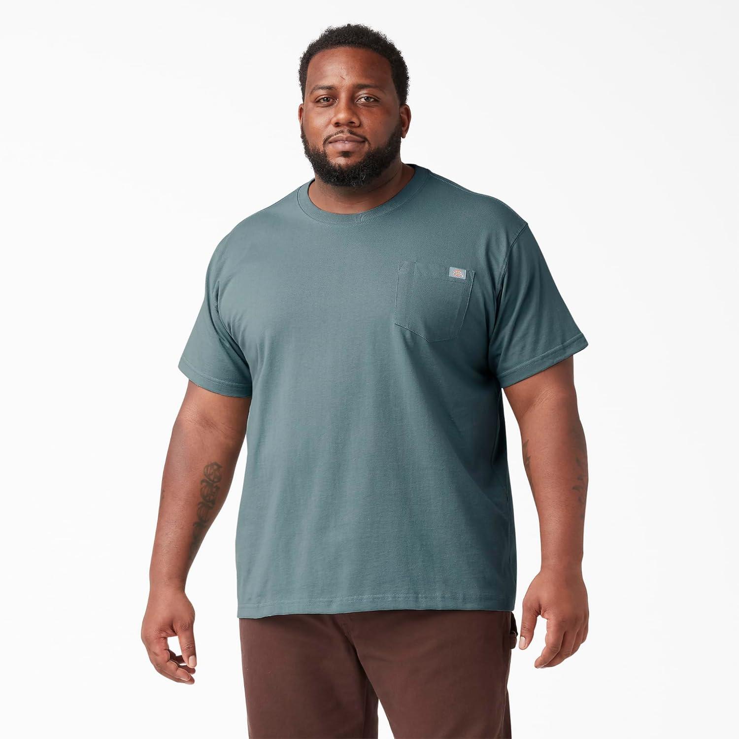 image:imageDickies Mens Big amp Tall Heavyweight Crew Neck Short Sleeve Tee BigTallSmoke Blue