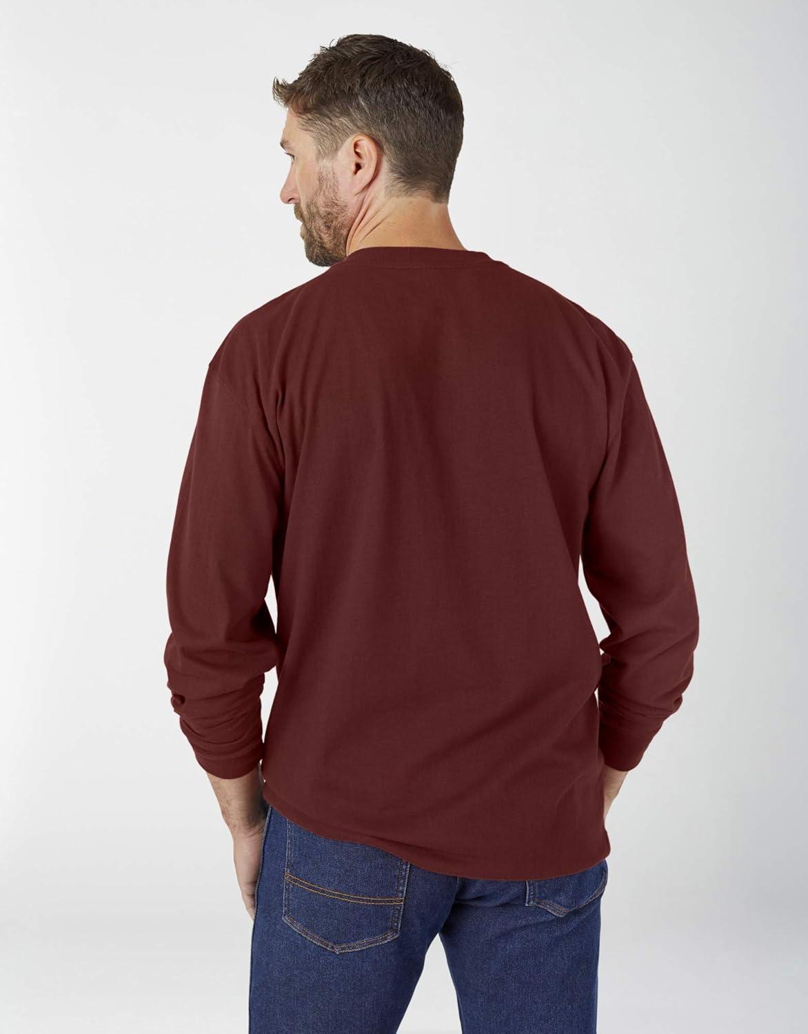 image:imageDickies Mens BigTall LongSleeve Heavyweight HenleyMadder Brown