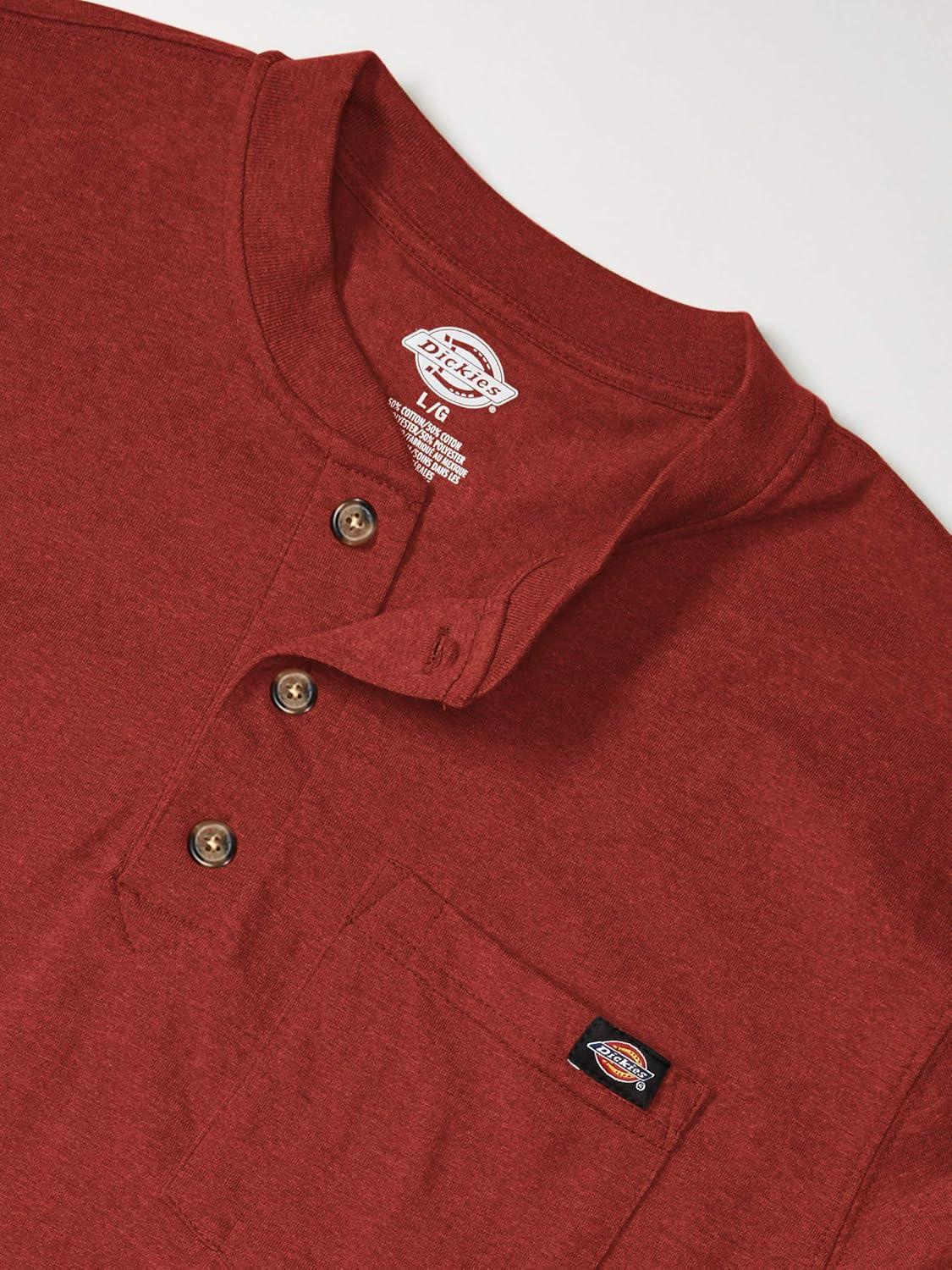 image:imageDickies Mens BigTall LongSleeve Heavyweight HenleyMadder Brown