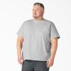 Dickies Men’s Big & Tall Heavyweight Crew Neck Short Sleeve Tee Big-Tall(Ash Gray)