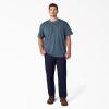 Dickies Men’s Big & Tall Heavyweight Crew Neck Short Sleeve Tee Big-Tall(Baltic Blue Heather)