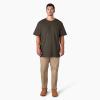 Dickies Men’s Big & Tall Heavyweight Crew Neck Short Sleeve Tee Big-Tall(Black Olive)