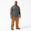 Dickies Men’s Big & Tall Heavyweight Crew Neck Short Sleeve Tee Big-Tall(Hunter Green Heather)