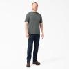 Dickies Men’s Big & Tall Heavyweight Crew Neck Short Sleeve Tee Big-Tall(Hunter Green Heather)