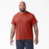 Dickies Men’s Big & Tall Heavyweight Crew Neck Short Sleeve Tee Big-Tall(Rustic Red Heather)