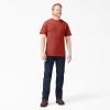 Dickies Men’s Big & Tall Heavyweight Crew Neck Short Sleeve Tee Big-Tall(Rustic Red Heather)