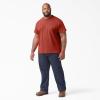 Dickies Men’s Big & Tall Heavyweight Crew Neck Short Sleeve Tee Big-Tall(Rustic Red Heather)