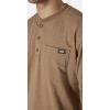 Dickies Mens Big-Tall Long-Sleeve Heavyweight Henley(Brown Duck Single Dye Heather)