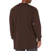 Dickies Mens Big-Tall Long-Sleeve Heavyweight Henley(Chocolate Brown)