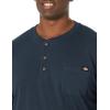 Dickies Mens Big-Tall Long-Sleeve Heavyweight Henley(Dark Navy)