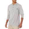 Dickies Mens Big-Tall Long-Sleeve Heavyweight Henley(Heather Gray)
