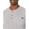 Dickies Mens Big-Tall Long-Sleeve Heavyweight Henley(Heather Gray)
