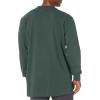 Dickies Mens Big-Tall Long-Sleeve Heavyweight Henley(Hunter Green)