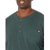 Dickies Mens Big-Tall Long-Sleeve Heavyweight Henley(Hunter Green)