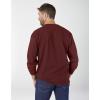 Dickies Mens Big-Tall Long-Sleeve Heavyweight Henley(Madder Brown)