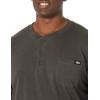 Dickies Mens Big-Tall Long-Sleeve Heavyweight Henley(White)